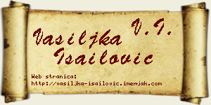 Vasiljka Isailović vizit kartica